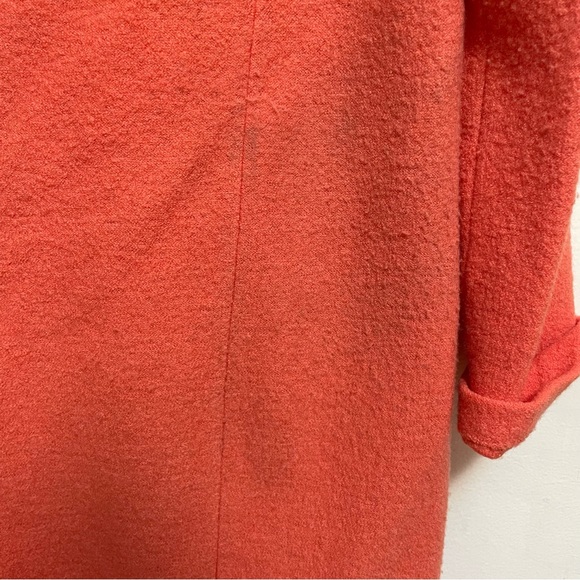 Anthropologie 100% Wool Orange Sweater Coat by Moth Size S - Picture 7 of 8